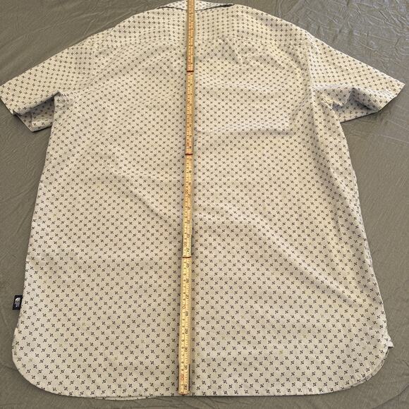 North Face Shirt Mens Large White Short Sleeve Diamond Geometric Design Casual - Picture 10 of 10